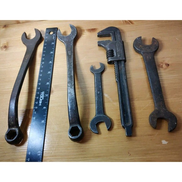 LOT OF FORD USA HAND TOOLS FLARE WRENCH PIPE WRENCH OPEN ENDED - Picture 2 of 14